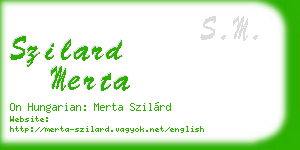 szilard merta business card